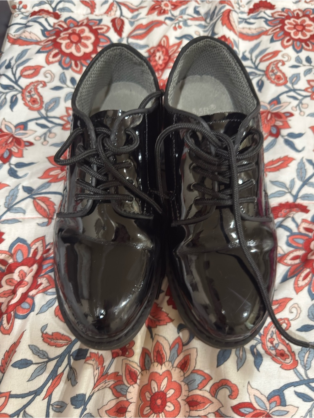 Rothco Black Patent Leather Lace-Up Dress Shoes
